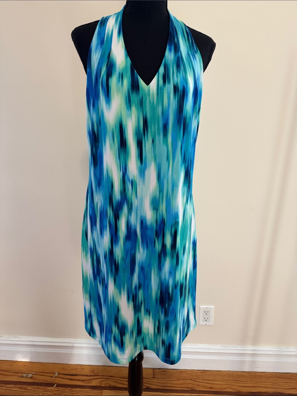 Tommy Bahama Teal, Aqua & Blue Halter Dress